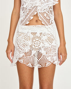 Doily Mini Skirt