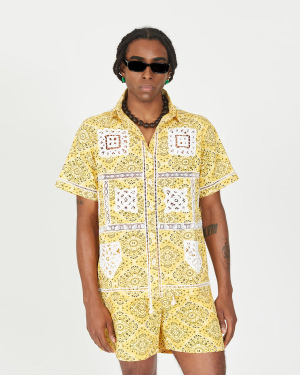 Joao Patchwork Button-Down