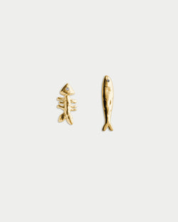 Sardine and Fishbone  Earrings