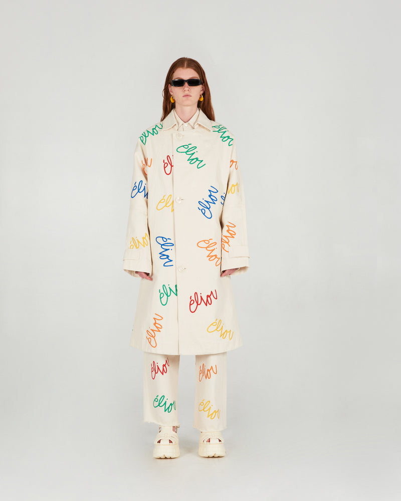 Embroidered Denim Coat