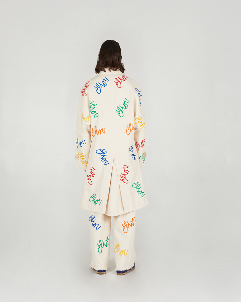 Embroidered Denim Coat