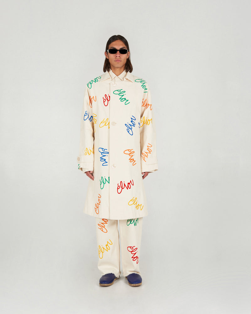 Embroidered Denim Coat